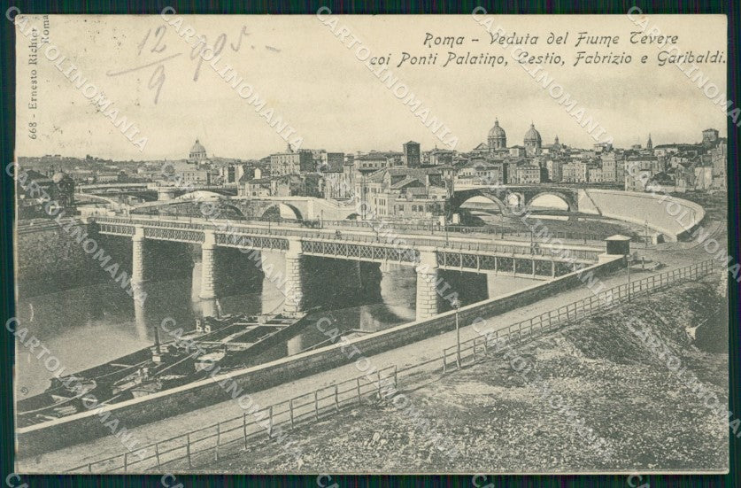 Roma Città Ponti Palatino Cestio Fabrizio Garibaldi cartolina VK1405 – fronte
