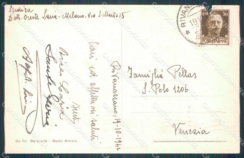 Pavia Rivanazzo Terme Municipio ABRASA cartolina VK1412 – retro