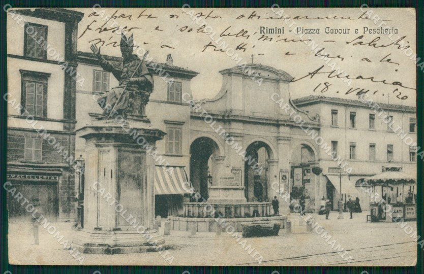 Rimini Città Pescheria PIEGHINA cartolina VK1418 – fronte