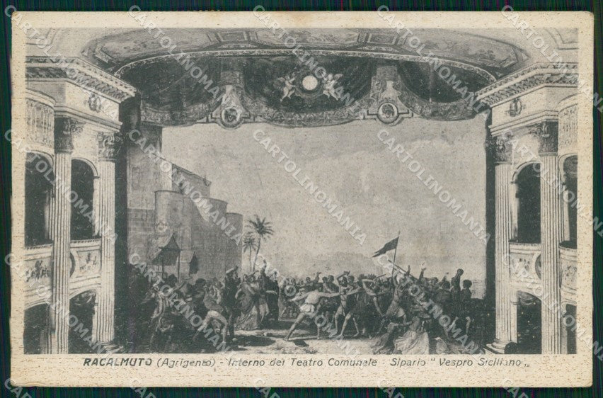 Agrigento Racalmuto Teatro cartolina VK1422 – fronte