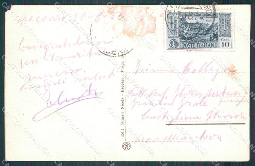 Vicenza Recoaro Terme ANGOLINO STRAPPATO cartolina VK1440 – retro