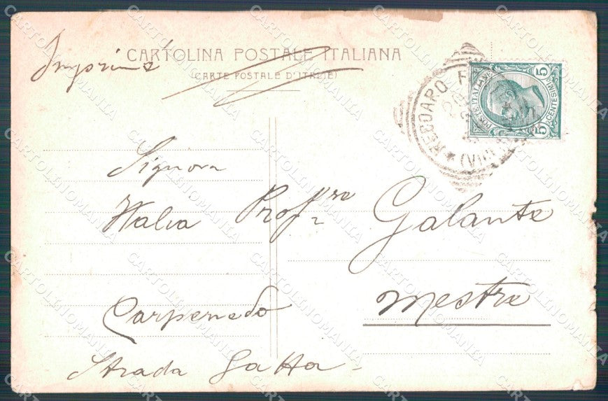 Vicenza Recoaro Terme Fonti Monte Spitz ABRASA PIEGHINE cartolina VK1441 – retro