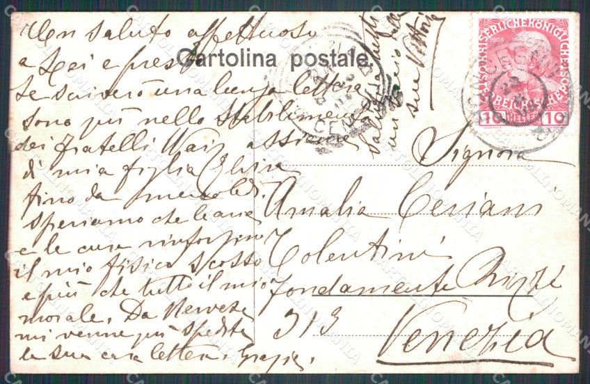 Trento Roncegno Terme PIEGA cartolina VK1445 – retro