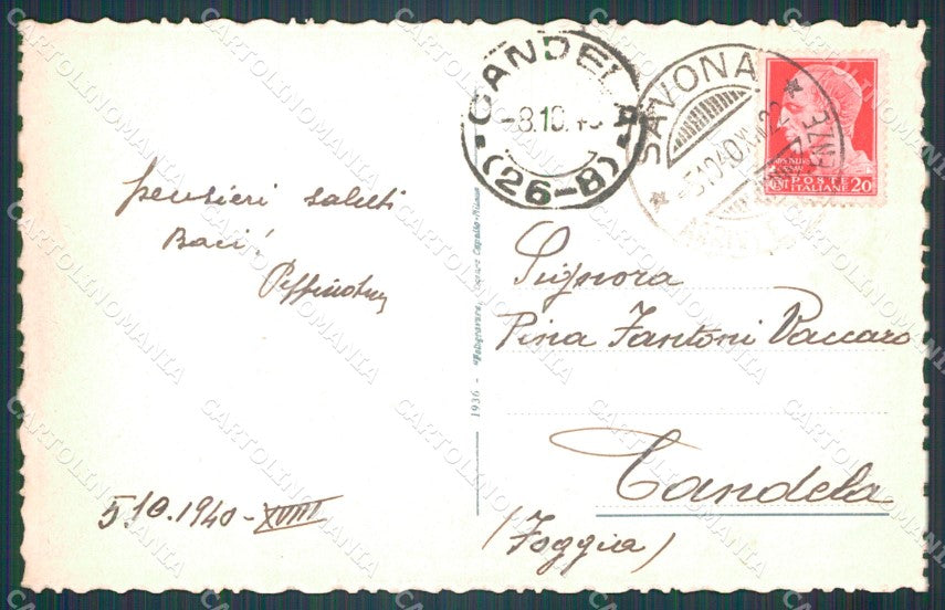 Savona Città Bagni Diana cartolina VK1481 – retro