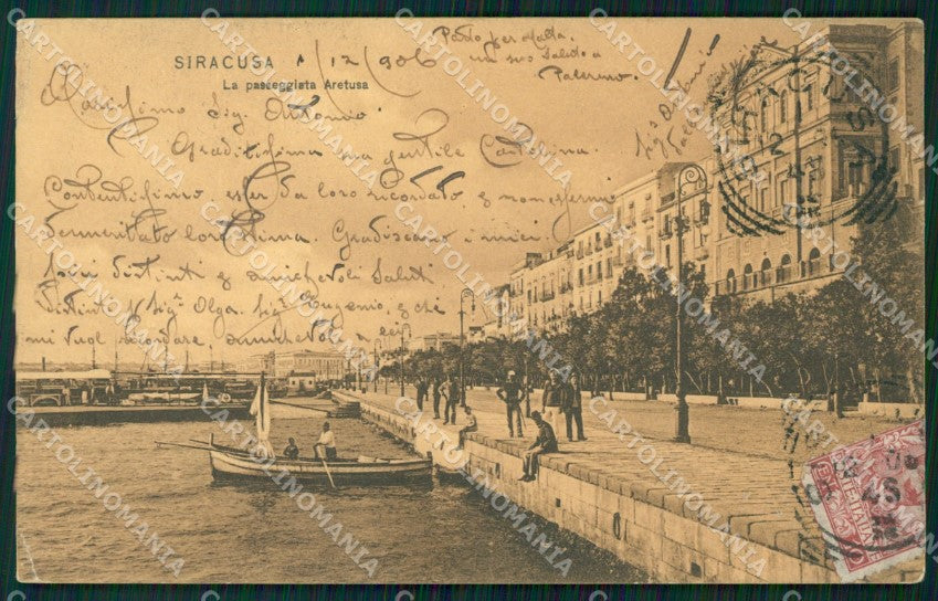 Siracusa Città PIEGHINE cartolina VK1500 – fronte