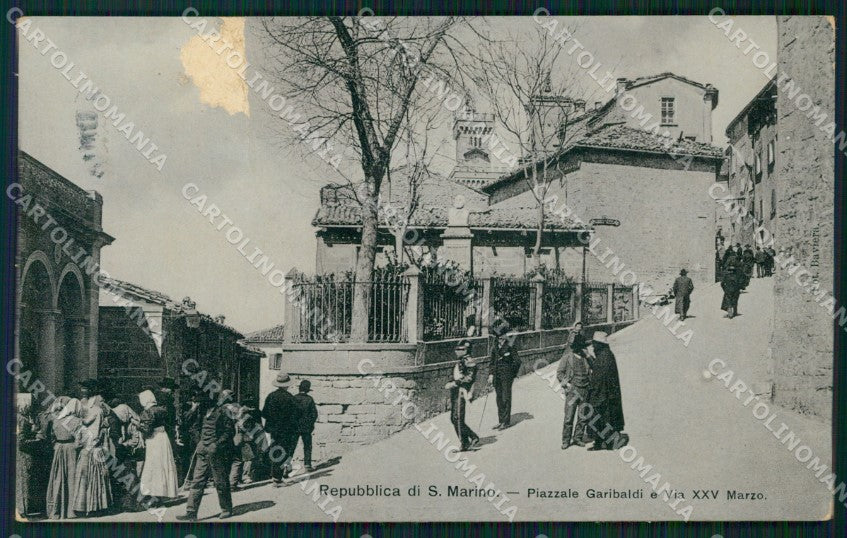Rimini Repubblica San Marino PIEGA ABRASA cartolina VK1505 – fronte