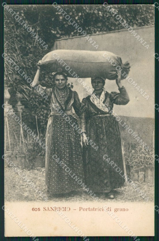 Imperia Sanremo Portatrici di Grano Costumi cartolina VK1522 – fronte