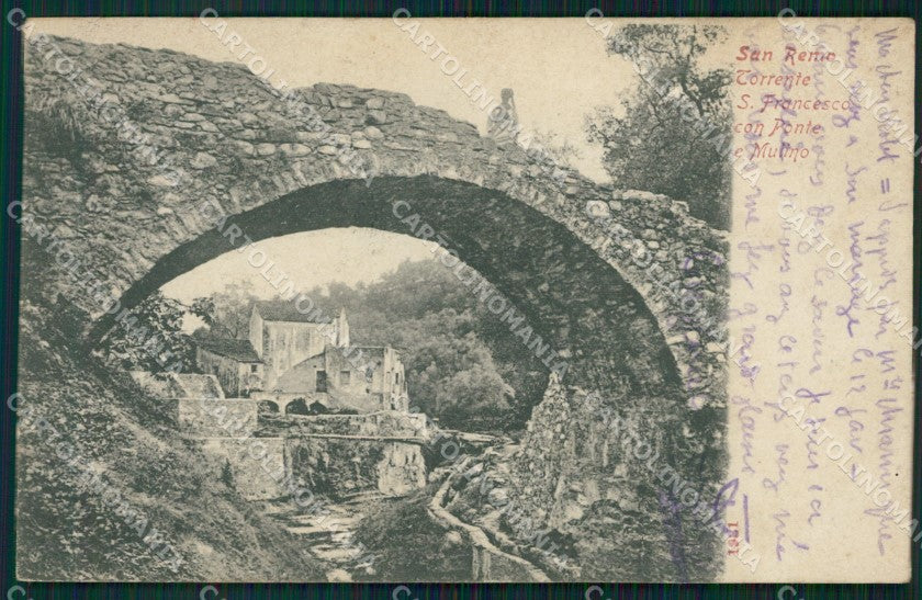 Imperia Sanremo Torrente San Francesco cartolina VK1526 – fronte