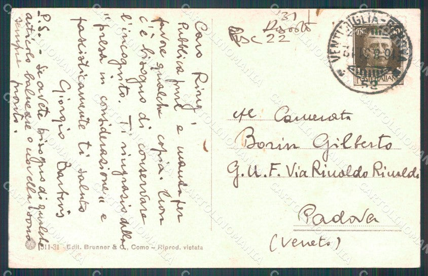 Imperia Sanremo PIEGA cartolina VK1527 – retro