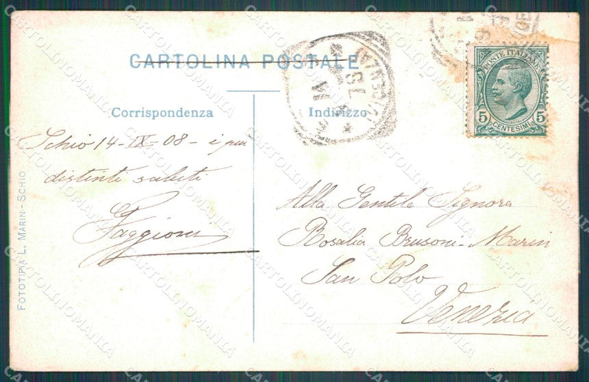 Vicenza Schio cartolina VK1535 – retro