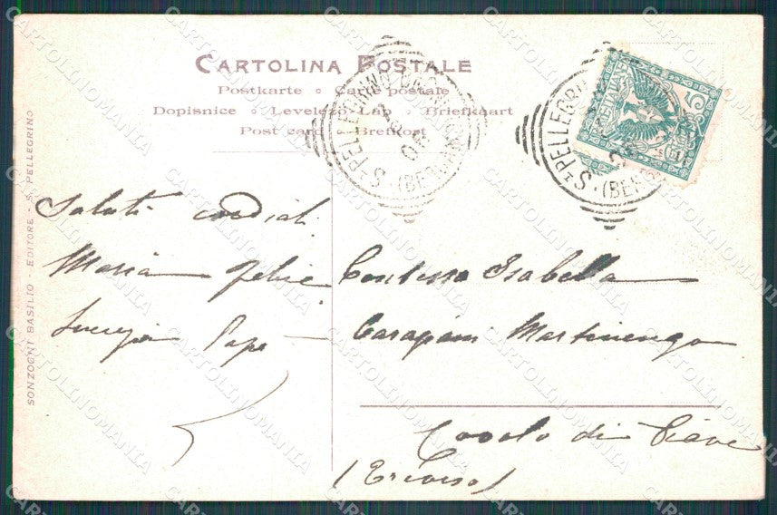 Bergamo San Pellegrino Terme cartolina VK1544 – retro