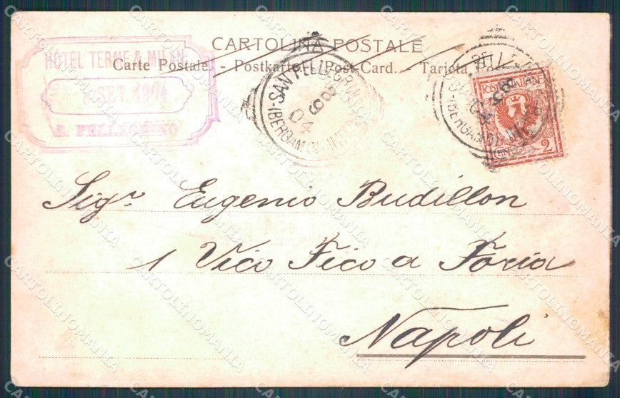 Bergamo San Pellegrino Terme cartolina VK1545 – retro