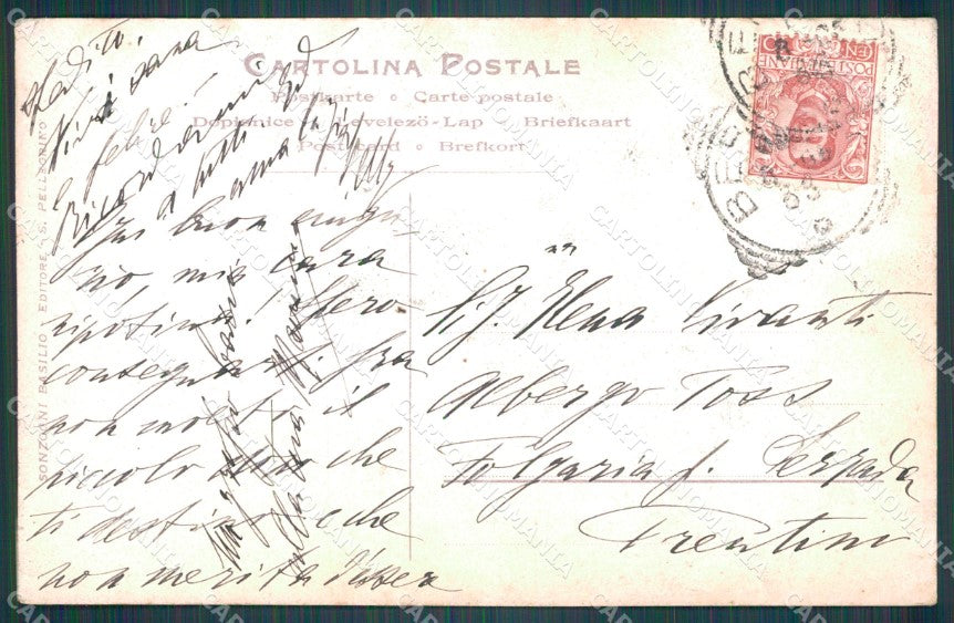 Bergamo San Pellegrino Terme PIEGHE cartolina VK1546 – retro
