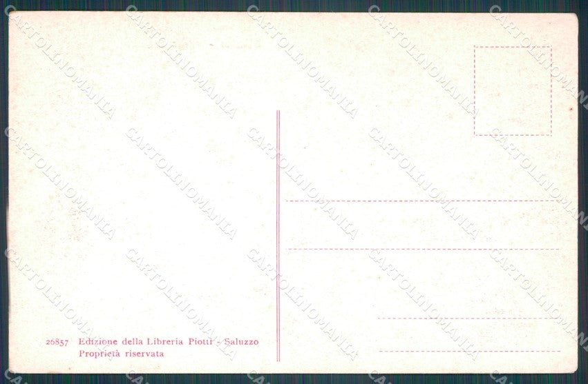 Cuneo Saluzzo Caserma cartolina VK1554 – retro