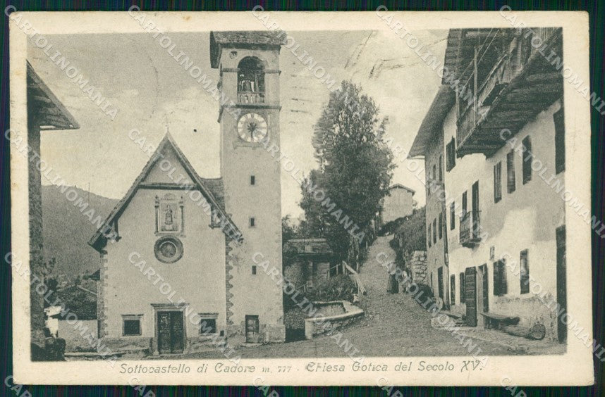 Belluno Pieve di Cadore Sottocastello di cartolina VK1564 – fronte
