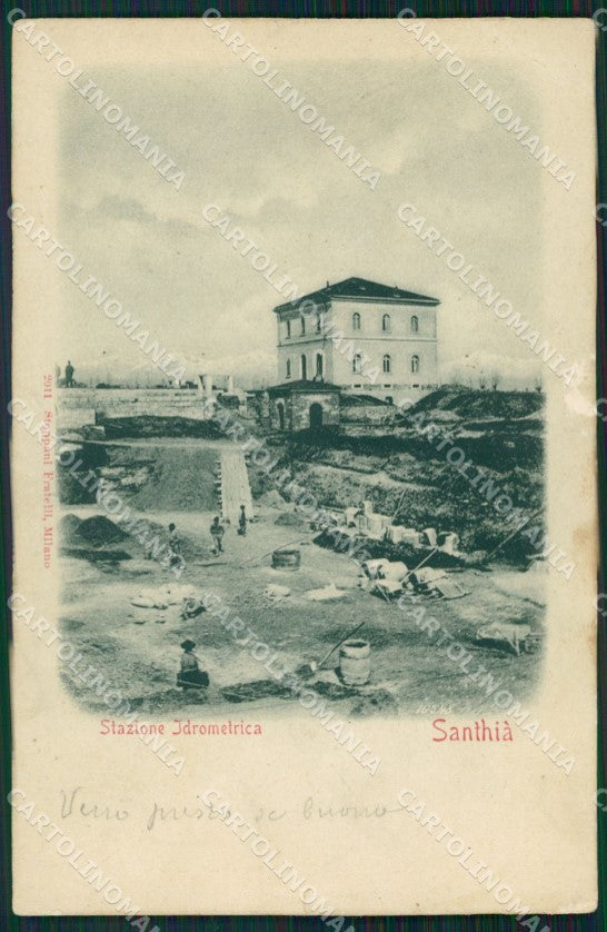 Vercelli Santhià STRAPPINO ABRASA PIEGA cartolina VK1575 – fronte