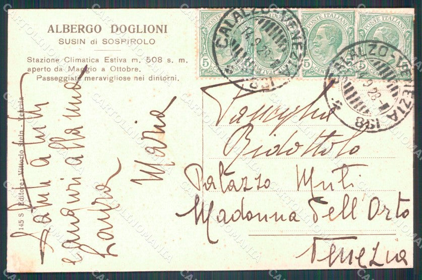 Belluno Sospirolo Susin cartolina VK1594 – retro