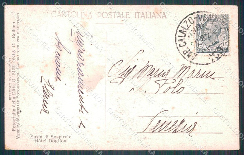 Belluno Sospirolo Susun di PIEGHINA Foto cartolina VK1612 – retro