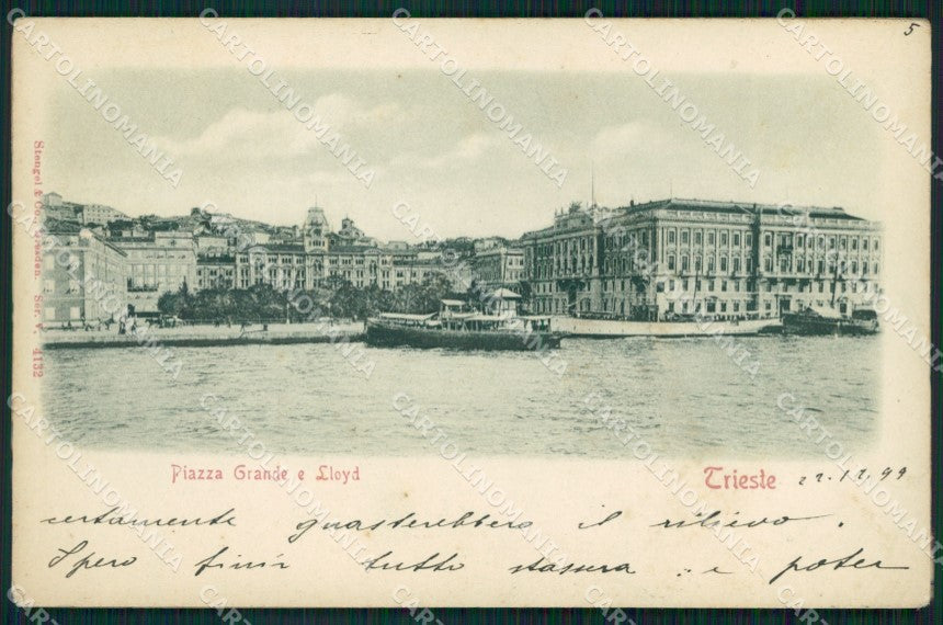 Trieste Città Rilievo cartolina VK1628 – fronte