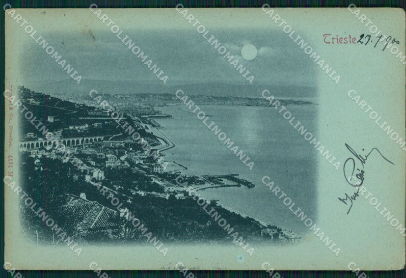 Trieste Città Chiaro di Luna cartolina VK1642 – fronte