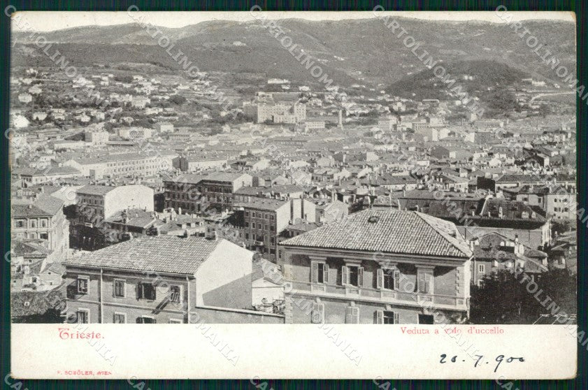Trieste Città a Volo d'uccello cartolina VK1663 – fronte