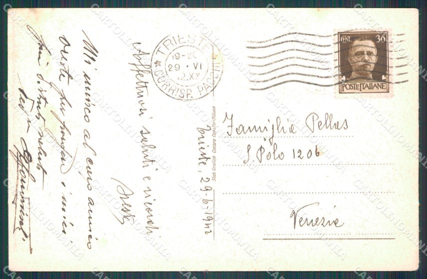 Trieste Città cartolina VK1665 – retro
