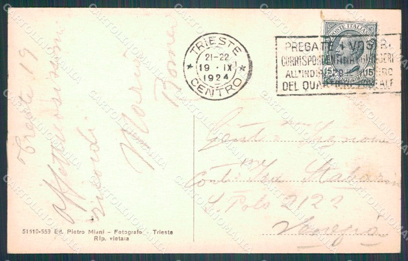 Trieste Città Tram Auto cartolina VK1669 – retro