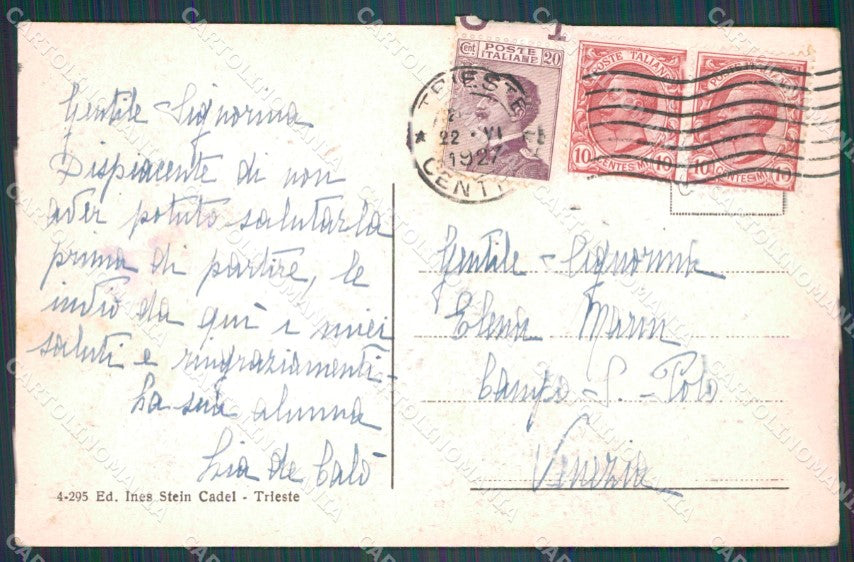Trieste Città Pescheria cartolina VK1670 – retro