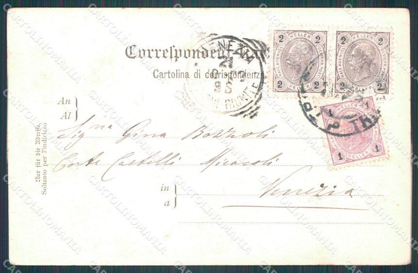 Trieste Città Riva Grumola Barche Gruss cartolina VK1677 – retro