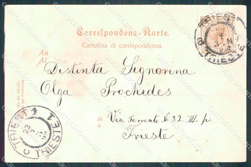 Trieste Città Molo Giuseppina Barche ABRASA cartolina VK1681 – retro