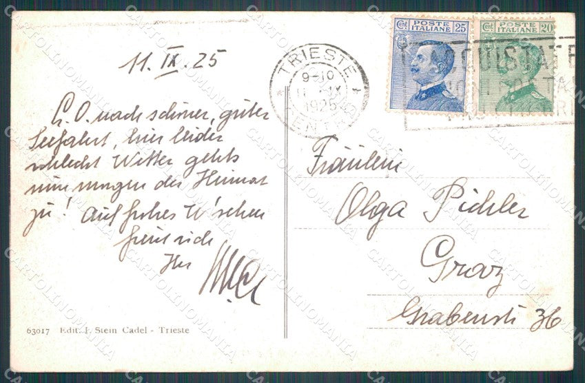Trieste Città Piazza dell'Unità cartolina VK1687 – retro