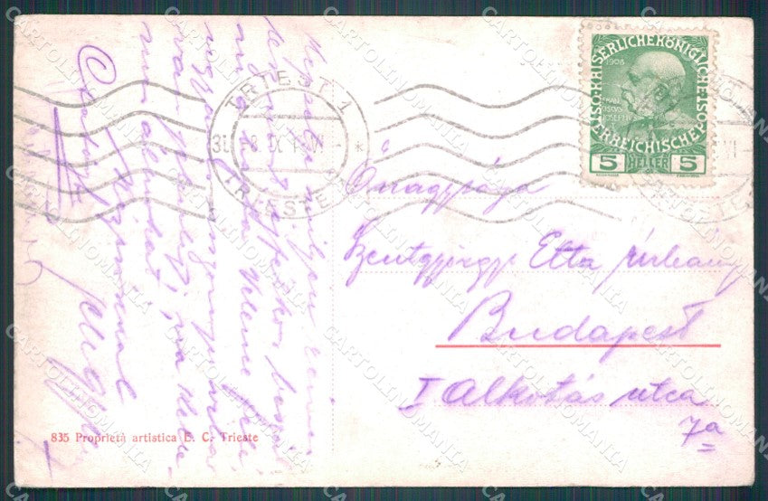 Trieste Città Canale Grande Barche cartolina VK1690 – retro