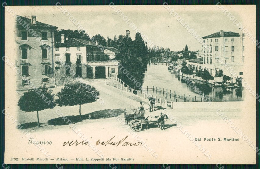 Treviso Città Ponte San Martino Carretto cartolina VK1699 – fronte