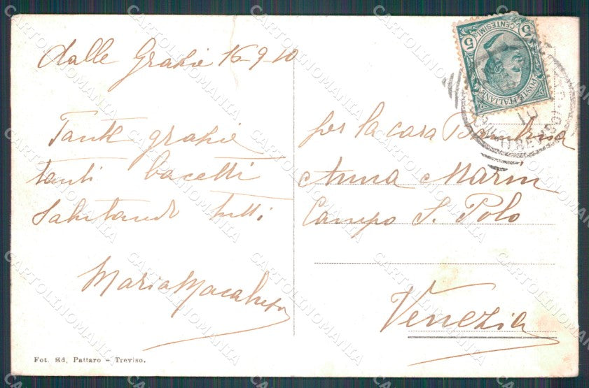 Treviso Città Ponte Regina Margherita STRAPPO cartolina VK1702 – retro