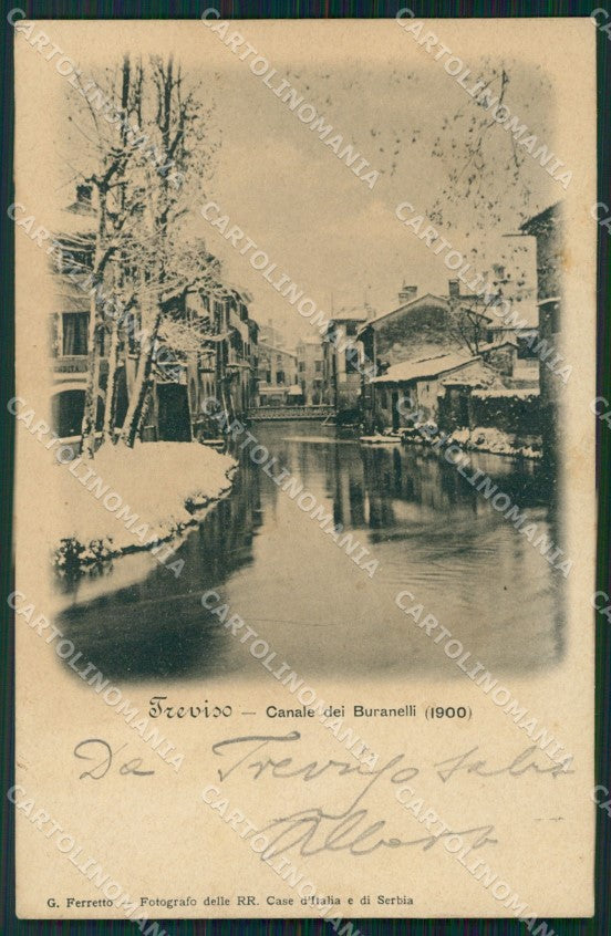 Treviso Città Canale Buranelli Nevicata cartolina VK1743 – fronte