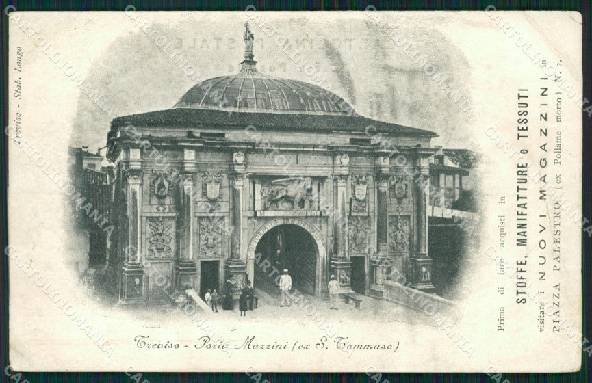 Treviso Città Porta Mazzini PIEGHINE cartolina VK1754 – fronte