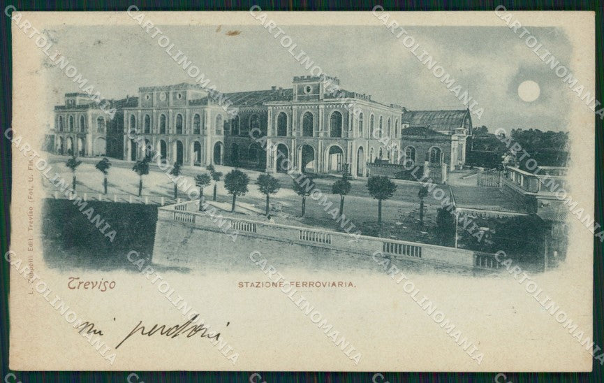 Treviso Città Stazione Chiaro di Luna cartolina VK1783 – fronte
