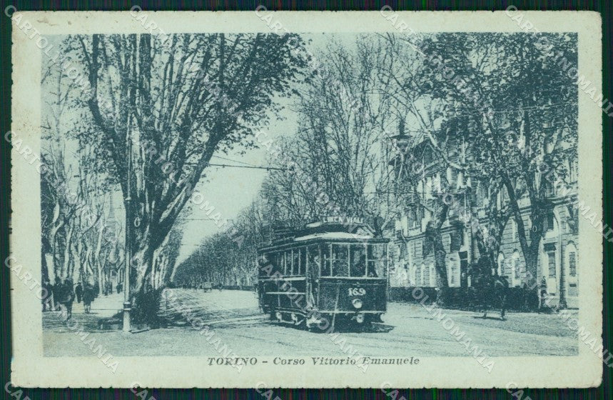 Torino Città Corso Vittorio Emanuele Tram cartolina VK1793 – fronte