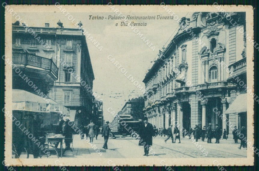 Torino Città Palazzo Assicurazioni Venezia Auto cartolina VK1800 – fronte