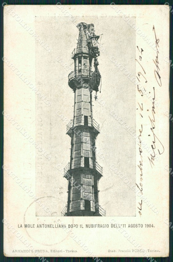Torino Città Mole Antonelliana dopo Nubifragio 1904 cartolina VK1804 – fronte