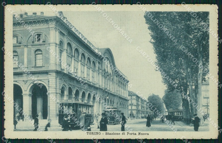 Torino Città Stazione Porta Nuova Tram PIEGHINA cartolina VK1811 – fronte