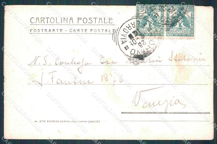 Torino Città Stazione Porta Nuova PIEGHINA Treno cartolina VK1816 – retro