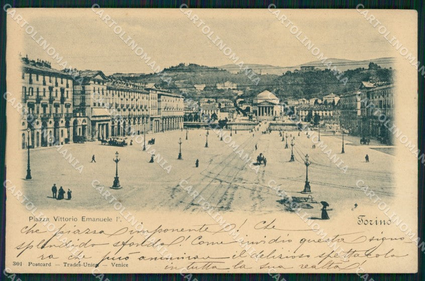 Torino Città Piazza Vittorio Emanuele I cartolina VK1824 – fronte