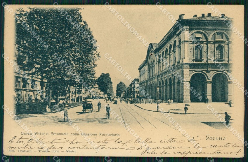 Torino Città Corso Vittorio Emanuele Stazione FORO cartolina VK1825 – fronte