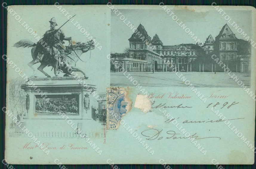 Torino Città Castello del Valentino ABRASA COLLA cartolina VK1842 – fronte