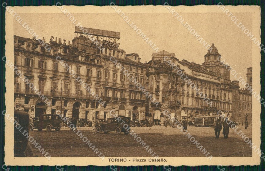 Torino Città Piazza Castello Auto Tram cartolina VK1859 – fronte