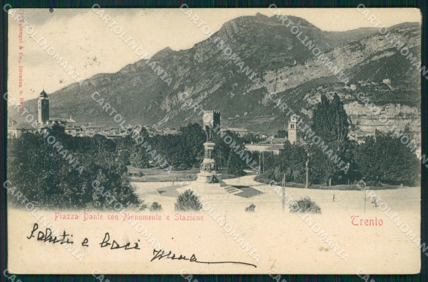 Trento Città Piazza Dante cartolina VK1878 – fronte