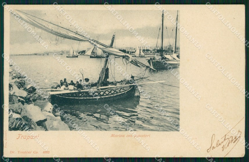 Trapani Città Pescatori Barche cartolina VK1889 – fronte