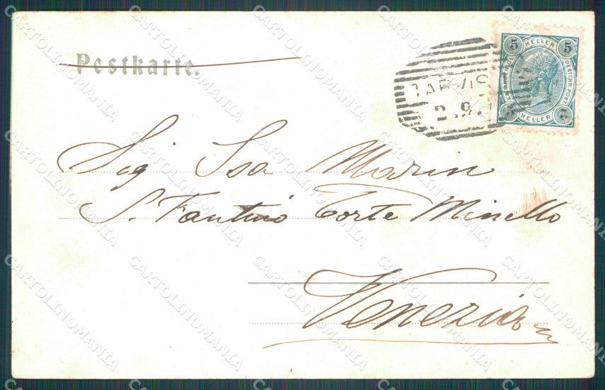 Udine Tarvisio Konigsberg PIEGHINA cartolina VK1901 – retro