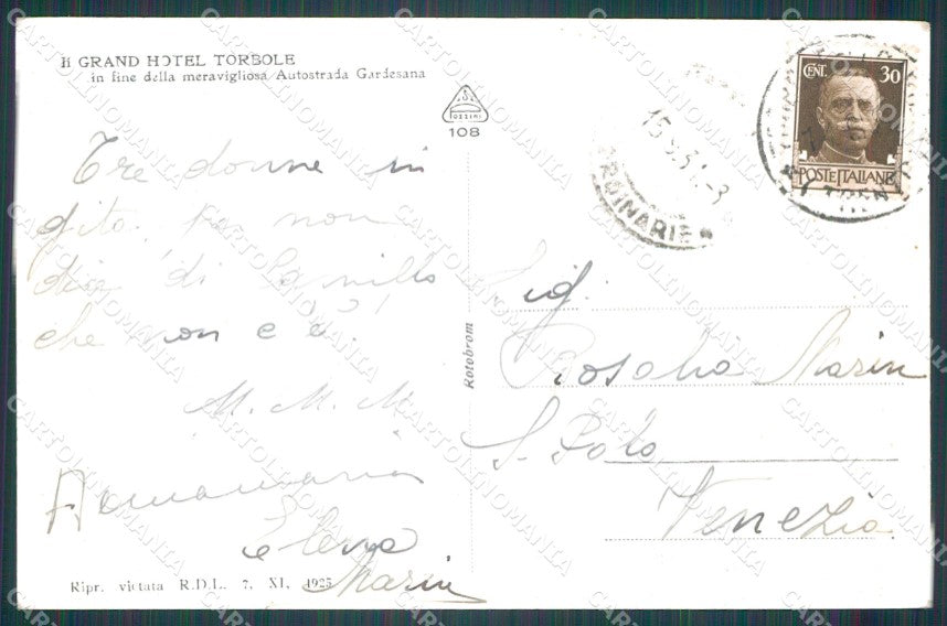Trento Torbole Lago di Garda Auto Foto cartolina VK1904 – retro